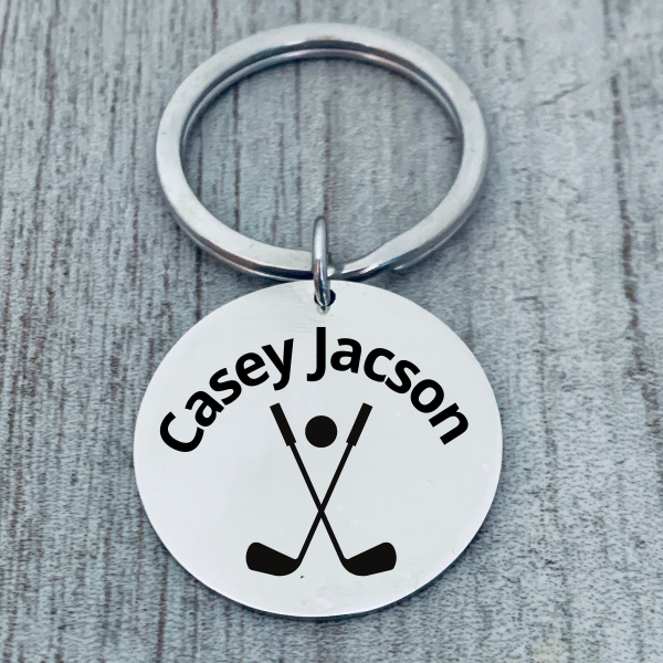 Personalized Golf Club Keychain