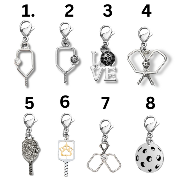 Pickleball Queen Paddle Clip On Charms