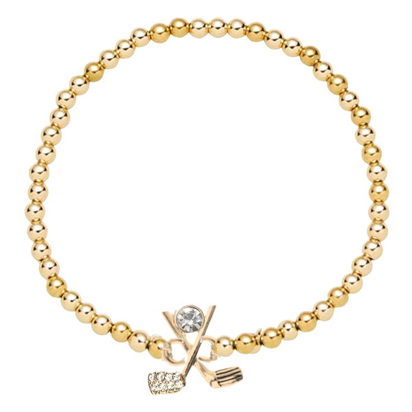 Golden Swing Golf Beaded Bracelet