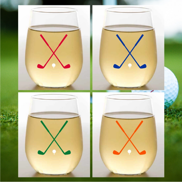 Golf Wine Tumblers- Plastic Shatterproof