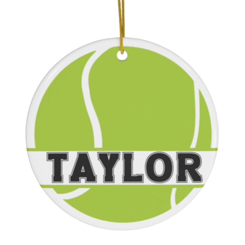 Personalized Tennis Ball Ornament