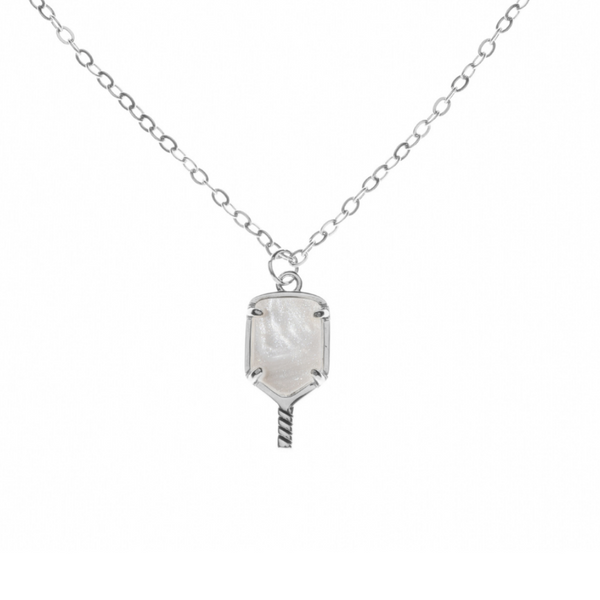 Pickleball Mother of Pearl Necklace- Pick Color