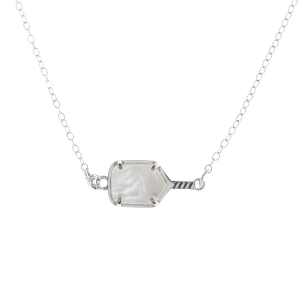 Pickleball Mother of Pearl Connector Necklace- Pick Color