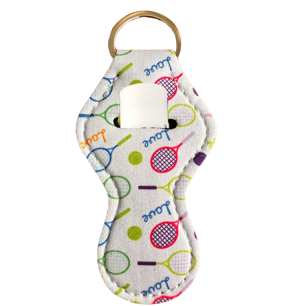 Tennis Love Chapstick Holder Keychain