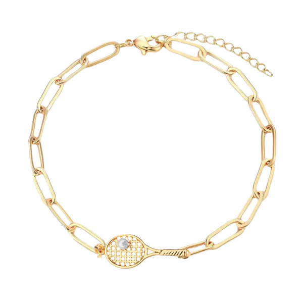 Gold Tennis Paperclip Bracelet