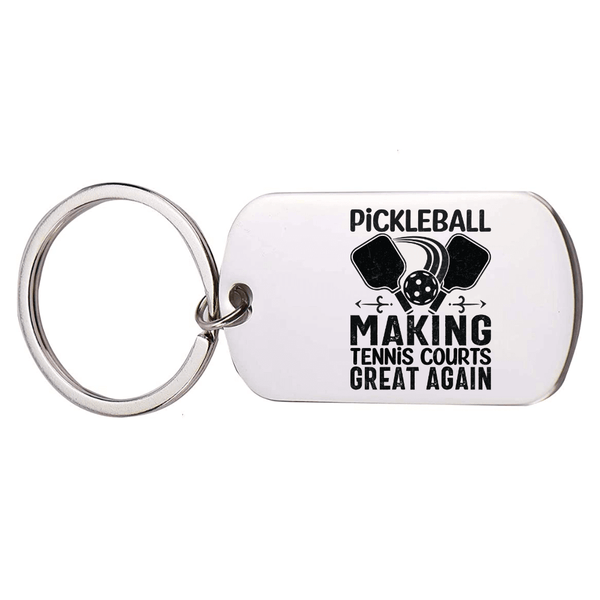 Making Tennis Courts Great Again Keychain