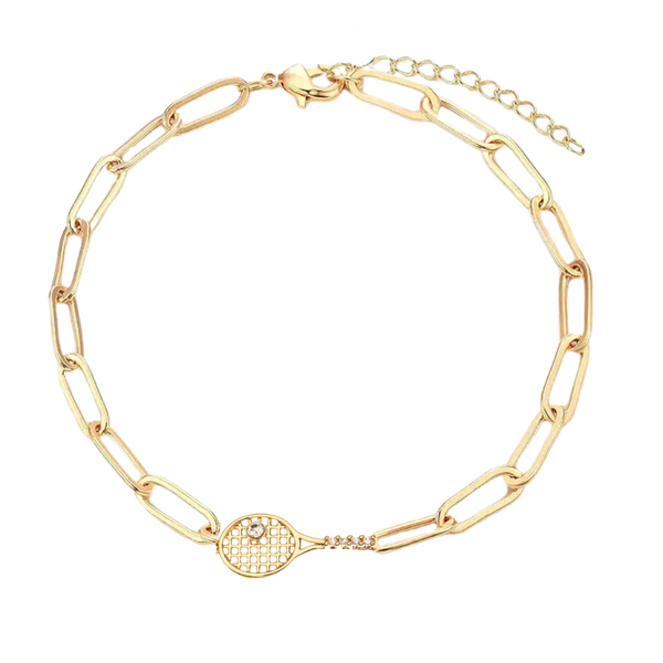 Gold Tennis Paperclip Bracelet