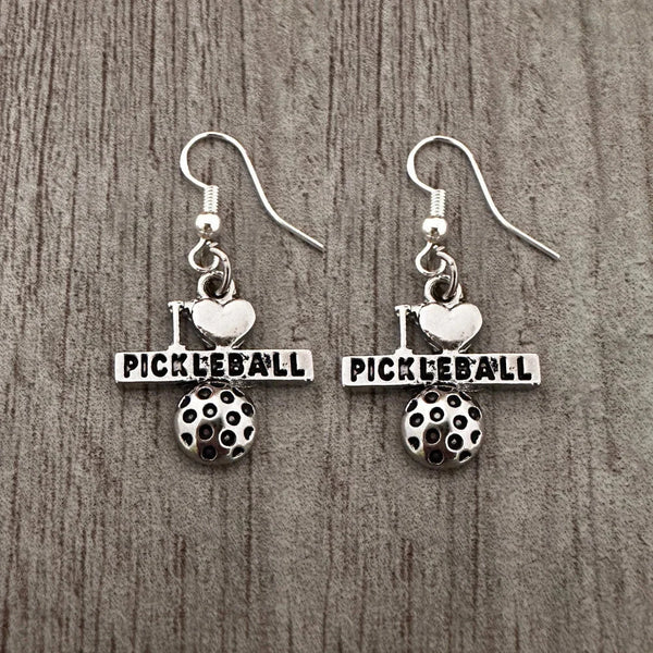 Love Pickleball Dangle Earrings