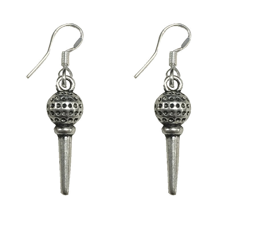 Golf Tee Charm Earrings