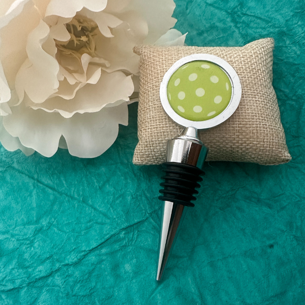 Pickleball Ball Wine Bottle Stopper