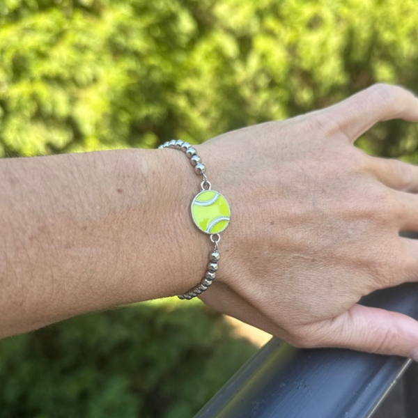 Tennis Ball Beaded Bracelet