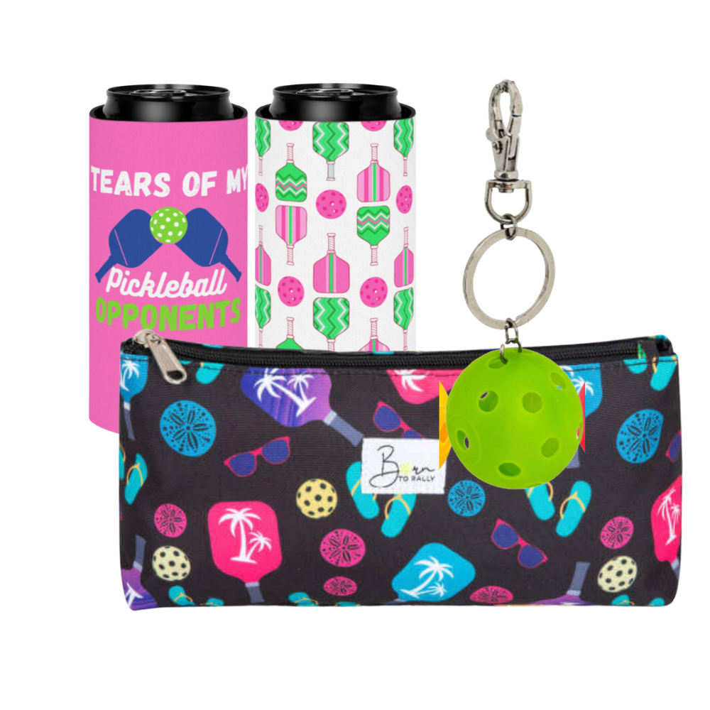 Pickleball Tropical Cosmetic Bag Gift Sets