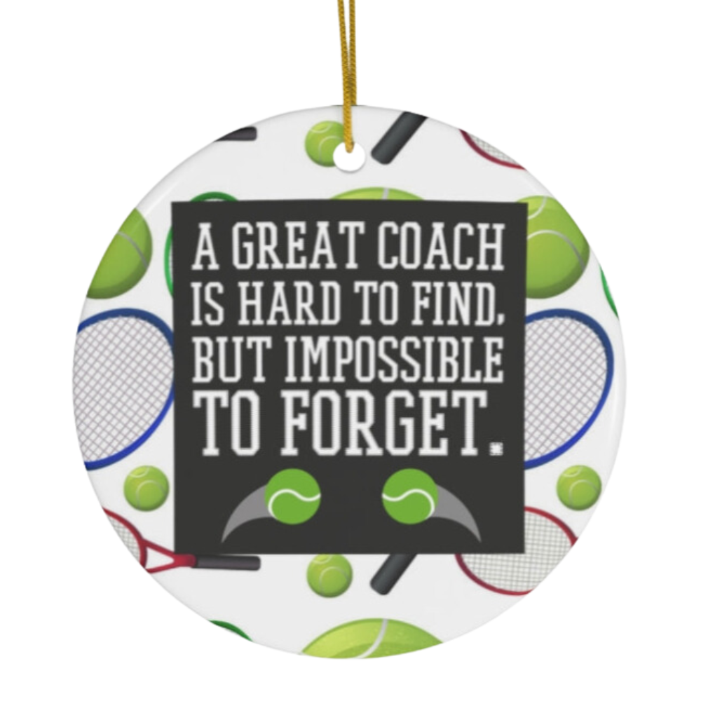 Great Tennis Coach Ornament