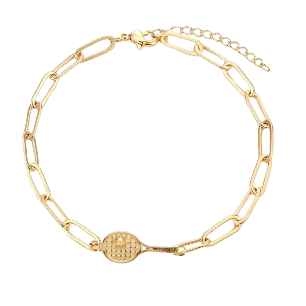 Gold Tennis Paperclip Bracelet