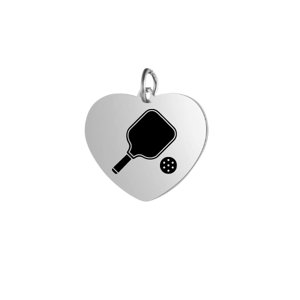 Pickleball Paddle Charm - Heart