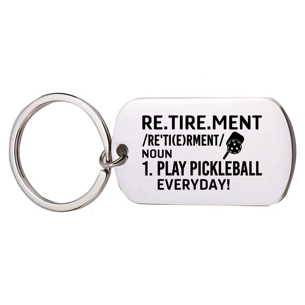 Pickleball Retirement Definition Keychain