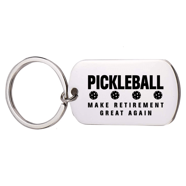 Pickleball Keychain - Make Retirement Great Again